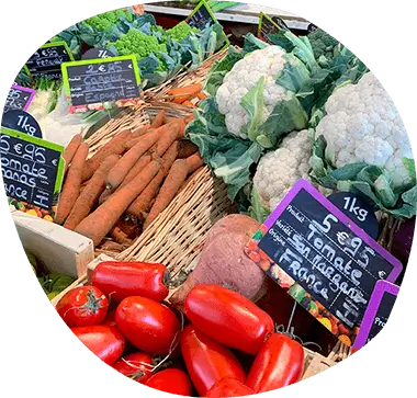 Photo d'un panier de légumes frais